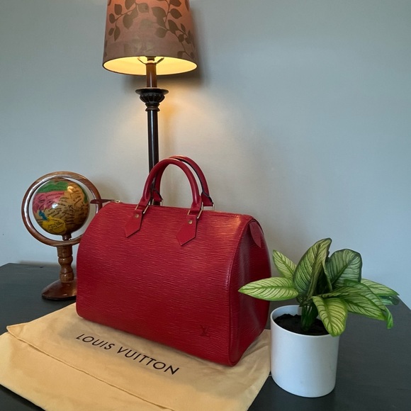 Louis Vuitton Handbags - Louis Vuitton Speedy Epi 30 - Red